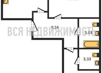 Продается 2-комнатная квартира, 79.5 м2, поселок Шуберское