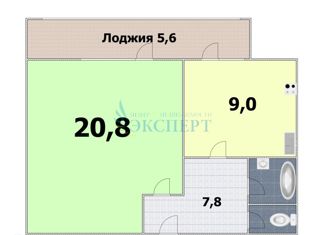 Продается 1-комнатная квартира, 47 м2, посёлок Ильино, Луговая улица, 2А