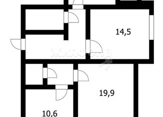 Продажа трехкомнатной квартиры, 82.3 м2, Новосибирская область, Молодёжная улица, 8