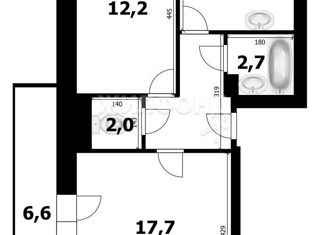 Продается двухкомнатная квартира, 49 м2, Новосибирск, Кировский район, улица Виктора Уса, 1/2