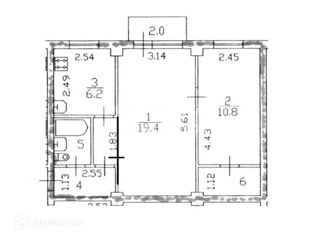 Продается 2-комнатная квартира, 45.1 м2, Санкт-Петербург, Антоновская улица, 4А, метро Выборгская