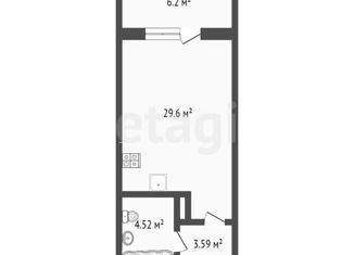 Продается квартира студия, 28.4 м2, Санкт-Петербург, улица Александра Матросова, 3, ЖК Притяжение