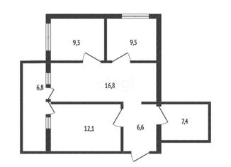 Продам 3-ком. квартиру, 61.7 м2, аул Новая Адыгея, Бжегокайская улица, 25/1к9