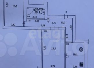 Двухкомнатная квартира на продажу, 58.3 м2, Самара, улица Мориса Тореза, 33, метро Московская