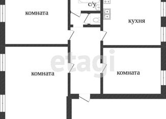 Продаю 3-ком. квартиру, 77.9 м2, Красноярск, Ленинский район, улица Мичурина, 7