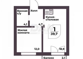 Продажа 1-комнатной квартиры, 39.7 м2, посёлок Терема