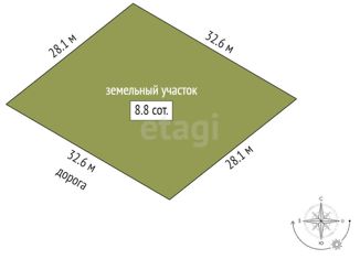 Продается участок, 8.8 сот., городской посёлок Рощино