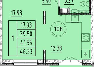 Продается 1-ком. квартира, 39.5 м2, Санкт-Петербург, Образцовая улица, 6к3