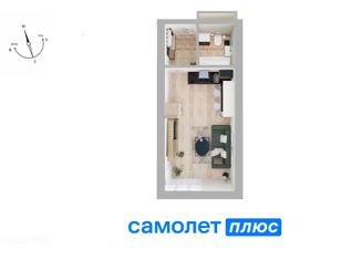 Квартира на продажу студия, 28.1 м2, Кемерово, Рудничный район, Солнечный бульвар, 24к2