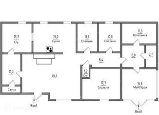 Сдаю дом, 165.5 м2, Всеволожск, Парковый переулок, 11