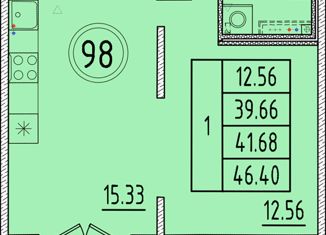 Однокомнатная квартира на продажу, 39.66 м2, Санкт-Петербург, Образцовая улица, 6к2