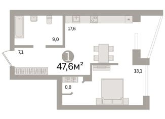 Продается 1-ком. квартира, 47.6 м2, Москва, Отрадная улица, 18, Отрадная улица