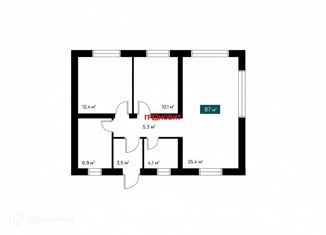 Дом на продажу, 87 м2, посёлок Октябрьский, Звёздная улица, 28