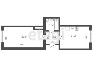 Продам 1-комнатную квартиру, 27 м2, поселок городского типа Николаевка, улица Ленина, 43А