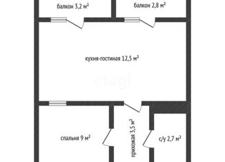 Продам 1-комнатную квартиру, 27.7 м2, Краснодар, улица Западный Обход, 45к4, улица Западный Обход