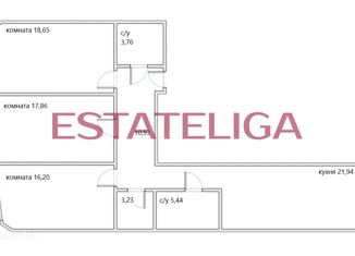 Продажа трехкомнатной квартиры, 98.1 м2, Москва, улица Бочкова, 11А, улица Бочкова