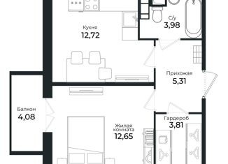 Продажа 1-ком. квартиры, 37.7 м2, Сертолово