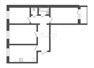 Продам 3-ком. квартиру, 57 м2, село Червишево, улица Строителей, 2