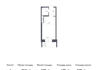 Продается квартира студия, 21.34 м2, Колпино, жилой комплекс Новое Колпино, к34, ЖК Новое Колпино