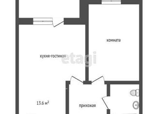 Продается 1-комнатная квартира, 45.5 м2, Тюмень, улица Тимофея Кармацкого, 9, ЖК Ария