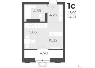 Продаю 1-комнатную квартиру, 24.2 м2, Новосибирск, метро Заельцовская, улица Лобачевского, 53/2