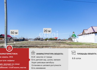 Участок на продажу, 8.8 сот., село Преображенка, Новая улица, 24