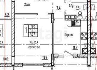 Продается однокомнатная квартира, 32 м2, Калининград, улица Александра Невского, 261, ЖК Нордберг