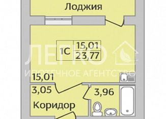 Продажа квартиры студии, 23.7 м2, Новосибирск, улица Юности, 7, Ленинский район