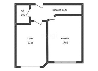1-комнатная квартира на продажу, 39.6 м2, Краснодар, улица имени Героя Николая Шевелёва, 5