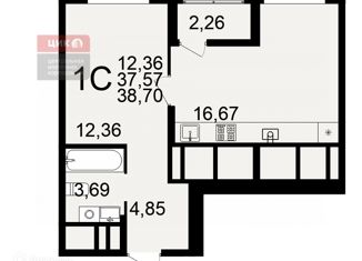 Продаю 1-комнатную квартиру, 38.7 м2, Рязанская область, Льговская улица, 10