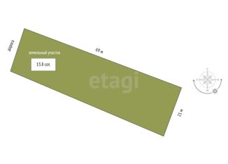 Продам земельный участок, 13.8 сот., село Ивановка, Степная улица, 37
