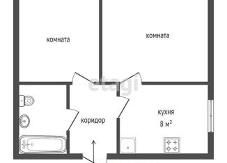 Двухкомнатная квартира на продажу, 34 м2, Екатеринбург, улица Умельцев, 7, Чкаловский район