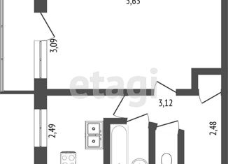 Продается 1-ком. квартира, 30.8 м2, Санкт-Петербург, проспект Науки, 27, метро Академическая