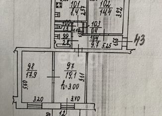 Продам 3-ком. квартиру, 76.6 м2, Ростов-на-Дону, улица Сержантова, 10/100, Первомайский район