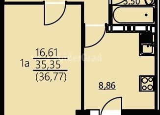 Продаю 1-ком. квартиру, 36.8 м2, Ярославль, ЖК Алые Паруса