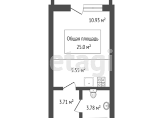Продам квартиру студию, 25 м2, Новосибирск, улица Кирова, 274, ЖК Смарт Авеню