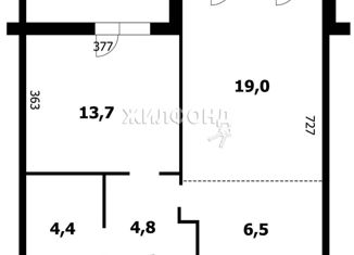 Продаю 2-комнатную квартиру, 48.7 м2, Новосибирск, Красный проспект, 222/2, ЖК Красный Проспект