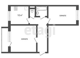 Продам 2-комнатную квартиру, 57.3 м2, Челябинская область, улица Молодогвардейцев, 41Г