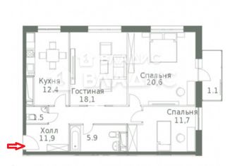 Продажа трехкомнатной квартиры, 83.3 м2, Москва, проезд Невельского, 1к1, проезд Невельского