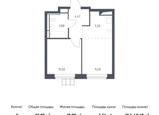 2-ком. квартира на продажу, 33.89 м2, поселение Рязановское, Рязановское шоссе, 31к2