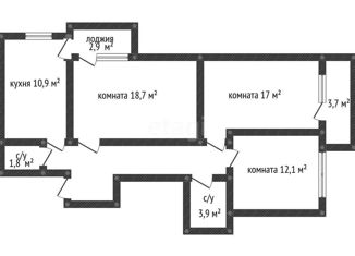 Продаю 3-ком. квартиру, 74.4 м2, Краснодар, ЖК Европа-Сити, Византийская улица, 5