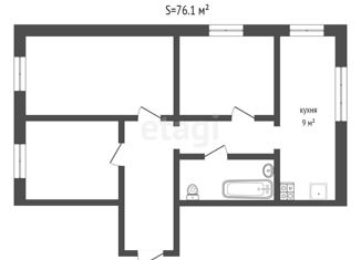 Продам 3-комнатную квартиру, 76.1 м2, Мыски, улица Ленина, 8