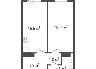 Продаю 2-ком. квартиру, 60.2 м2, Красноярск, улица Елены Стасовой, 50Г