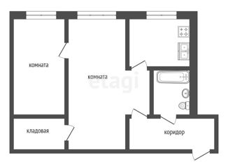 Продаю двухкомнатную квартиру, 43.5 м2, Вологодская область, улица Мира, 21Б