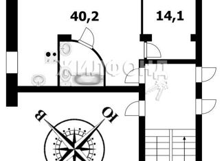 Продается 2-комнатная квартира, 43.1 м2, Новосибирск, Нижегородская улица, 197, Октябрьский район