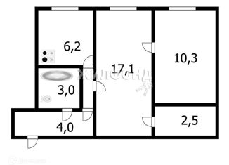 Продам 2-ком. квартиру, 44.6 м2, село Сокур, 1-й квартал, 13