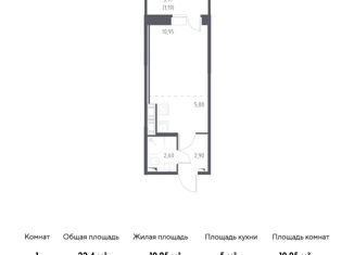 Продаю квартиру студию, 22.4 м2, Колпино, ЖК Новое Колпино, жилой комплекс Новое Колпино, к34