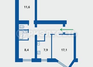 Продаю трехкомнатную квартиру, 59.5 м2, Мурманская область, проспект Кирова, 23к2