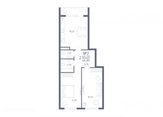 Продаю 2-ком. квартиру, 66.91 м2, село Нежинка, Фестивальная улица, 27/1