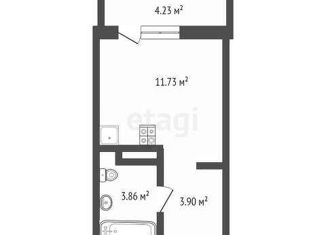 Продается квартира студия, 23.72 м2, деревня Патрушева, ЖК Никольский